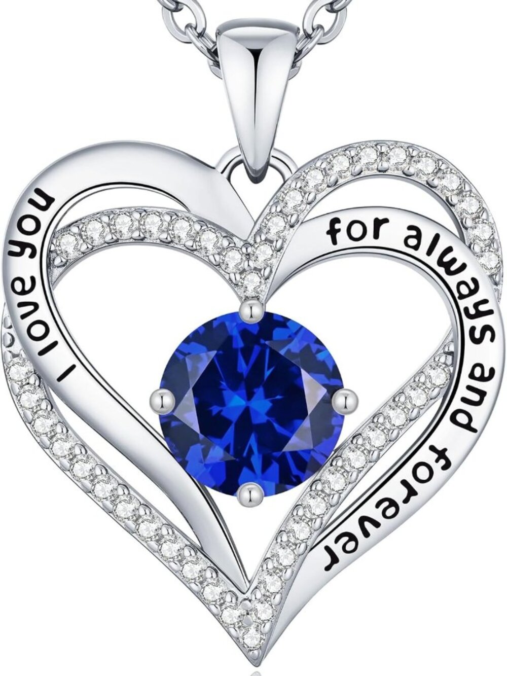 Elegant 18K Rose Gold Heart Pendant Necklace with Birthstone - Perfect Gift